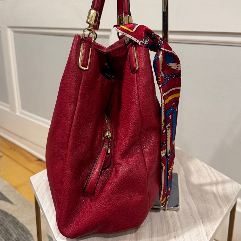 Coach Bag Madison Phoebe Red Leather Shoulder Bag - Picture 9 of 17